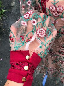 Floral Embroidered Designer Dress