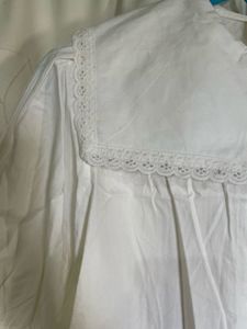 white top with collar