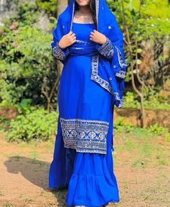 Blue Sharara Set