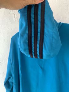 Adidas Blue Zip-Up Hoodie