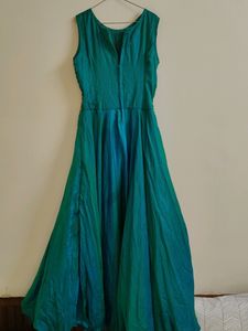 Peacock Green Colour Gown