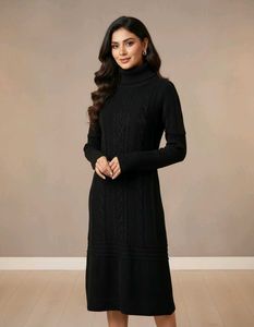 Elegant Black Knit Dress