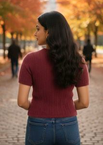 New Maroon Woollen Top