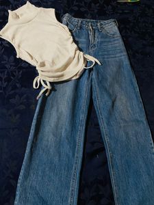 Denim Jeans With Top