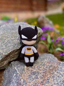 Aesthetic Batman Crocheted Doll