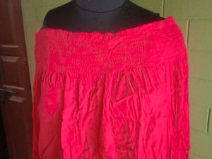 Forever 21 Hot Red Off-the-Shoulder Ruffle Blouse