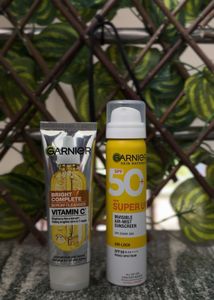 Garnier Face Wash And Sunscreen Combo