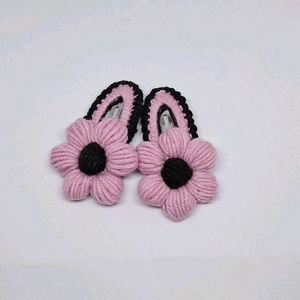 Pink Flower Hair Clips🎀