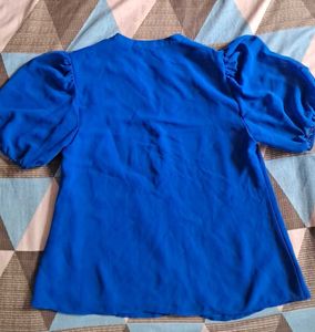 Elegant Blue Lace Blouse