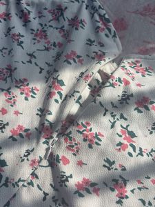 white and pink mini dress