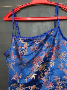 Blue Floral Mini Dress