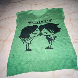 Green Graphic Tee &amp; Black Shorts