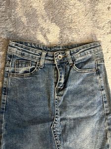 Denim High Waisted Skirt