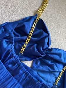 Zara Blue Chain Strap Top