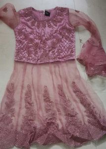 Beautiful Net Lehenga With Long Top
