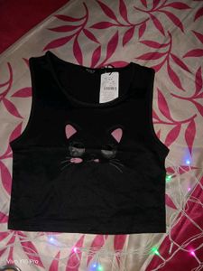 Cute Kitty Crop Tank