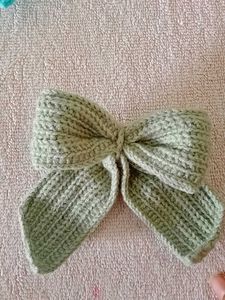 crocheted Bow Hair Accessories