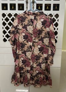 Floral Print Shirt Dress