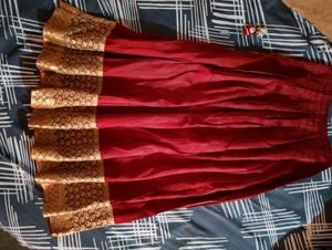Red &amp; Gold Ethnic Skirt