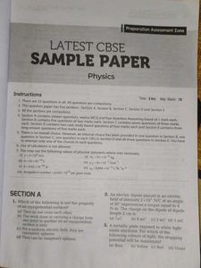 CBSE Physics Class 12 Sample Papers 2024