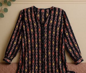 Ikat Print Kurta