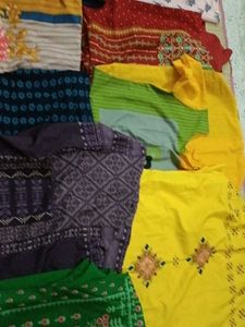 Assorted Women's Ethnic Kurta Lot Totally 9 pieces