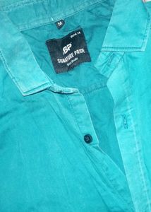 Teal Button-Down Shirt
