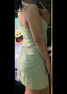 Mint Green Mini Dress With Belt