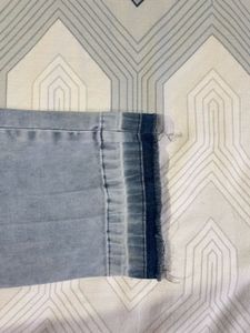 Light Grey Elastic Waist Jeans