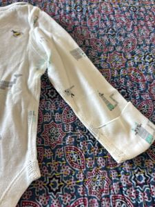 M&amp;S Animal Print Onesie - White
