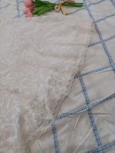 White Pinteresty Lace Kneelength Skirt
