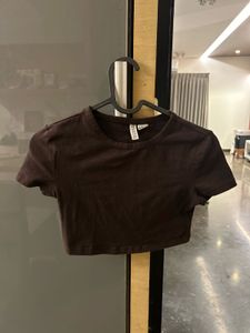 H&M Brown Crop Top