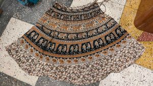 Printed Wrap Skirt