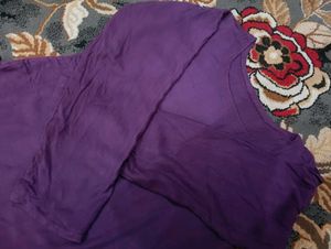 Purple Long Sleeve Dress