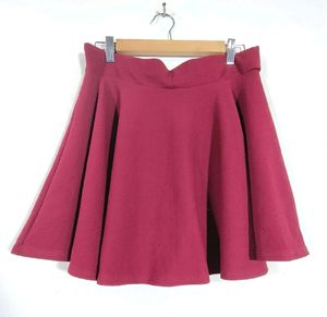 Maroon Colour Short Skirt