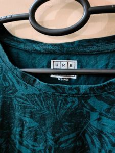 Green Printed Full Hand T-Shirt