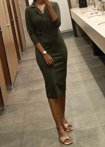Olive Green Dress