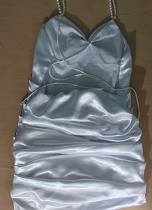 White Satin Dress