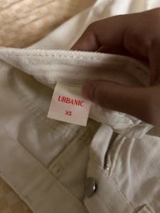 Urbanic High Rise Straight Fit White Jeans