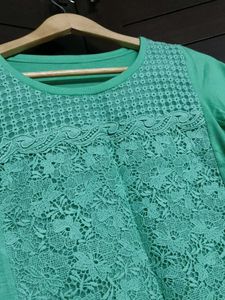 Mint Green Lace T-Shirt