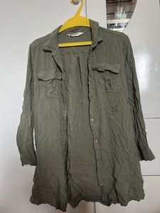 Green Shirt Dress