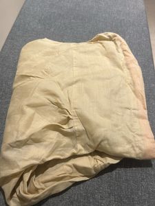 Cotton Flawless Plain Cream Chudidadar