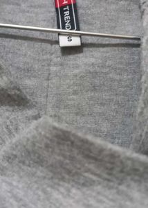 Grey Cowl Neck Top with Button