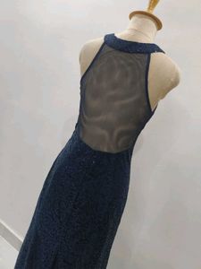 Navy Sequin Formal Gown