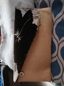 Floral & Burlap Clutch