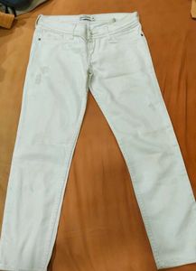 White Abercrombie Denim Jeans Girls 14 Size