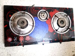 SURYA CRYSTAL 3 Burner Glass Top Stove