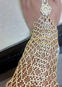 Rhinestone Hand Bracelet