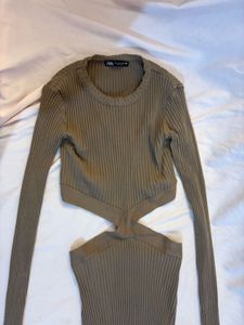 Ribbed Knit Midi Dress