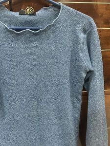 Blue Long Sleeve Top